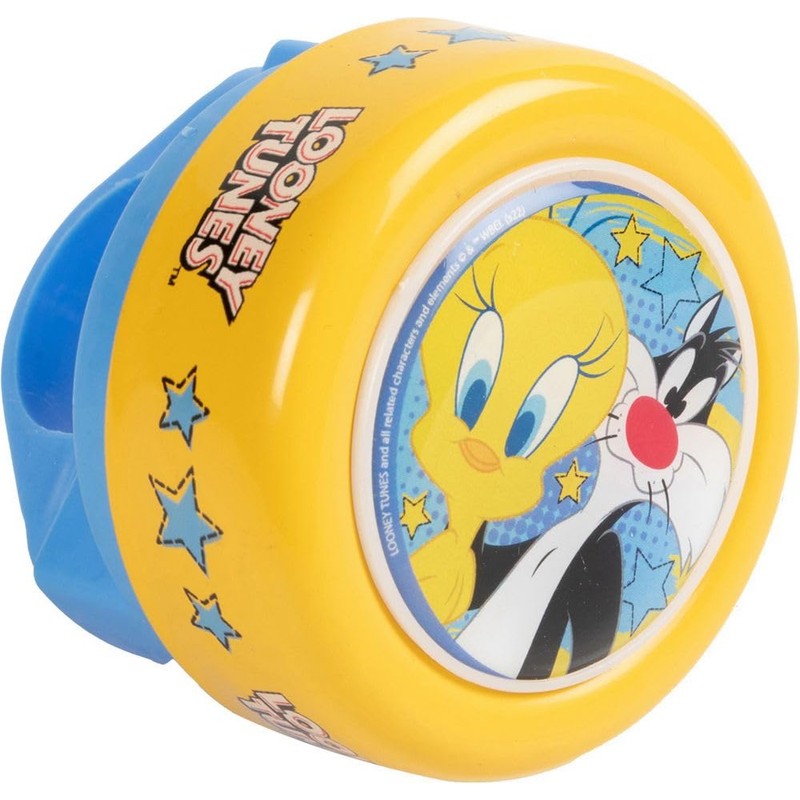 Looney Tunes Bicycle Bell for Girls Metal Tweety Sylvester Blue