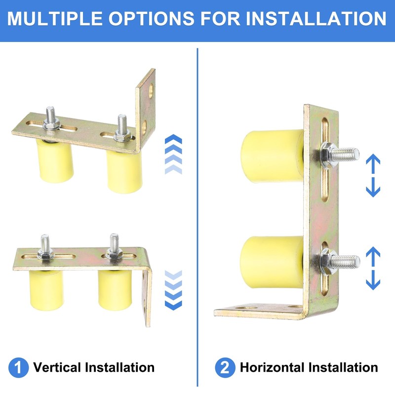 uxcell 1Set Slide Gate Guide Roller, 1-5/8" Dia x 2"
