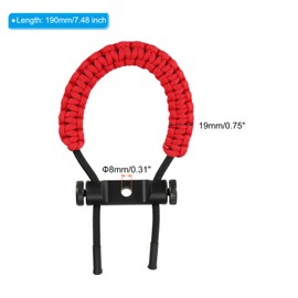 PATIKIL Archery Bow Wrist Sling, Adjustable Compound Braided Wrist Strap for Bow Target Shooting, Red