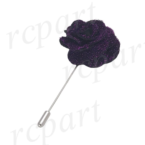 New formal Men's Suit chest brooch dark purple flower lapel pin wedding fashion