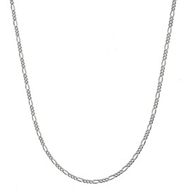 Savlano 925 Sterling Silver 2.2mm Italian Solid Figaro Link Chain Necklace Comes With a Gift Box For Men & Women - Made in Italy (18, 2.2)