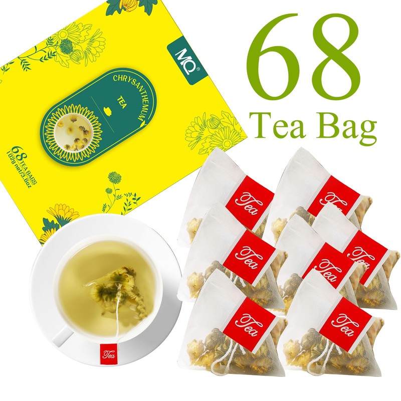MQ Chrysanthemum Tea, 68 Bag Natural Dried Flower Tea, Caffeine