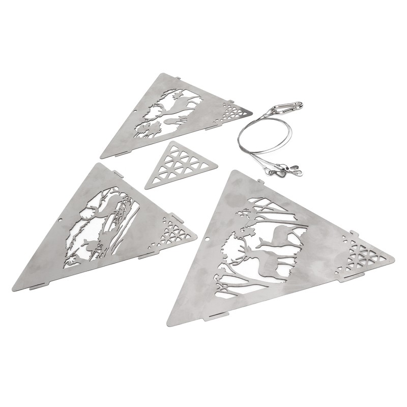 Triangular Campfire Grill Hanger Outdoor Portable Reindeer Bonfire Fire Pit