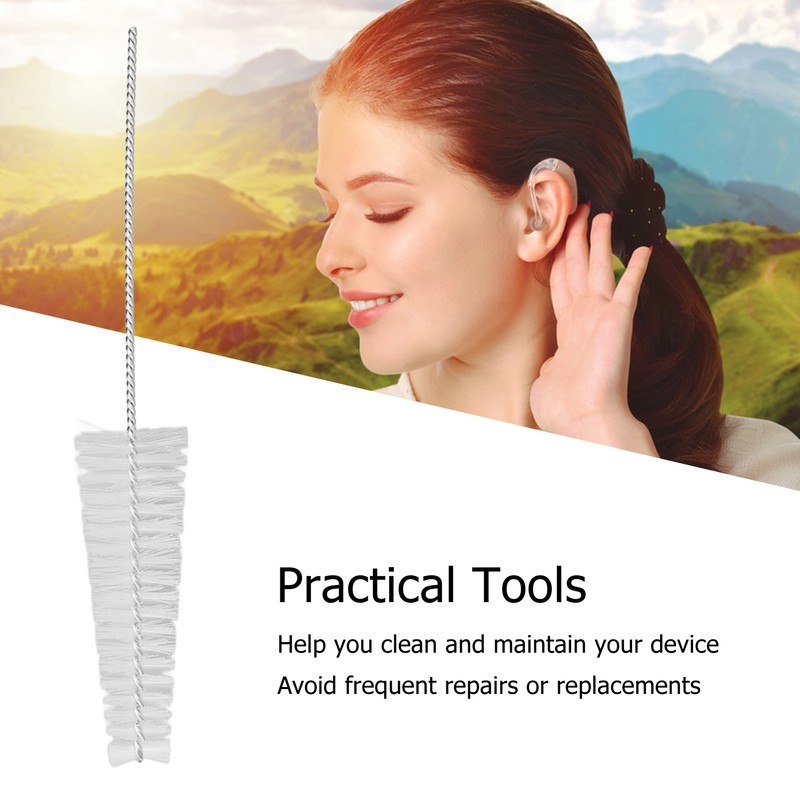 Hearing Aid Brush Compact Multi Functional Vent Tube Cleaning Tool