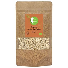 Organic Jumbo Oat Flakes (Porridge) - Certified Organic - by Busy Beans Organic (500g)