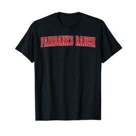 Fairbanks Ranch California Souvenir Trip College Style Red T-Shirt