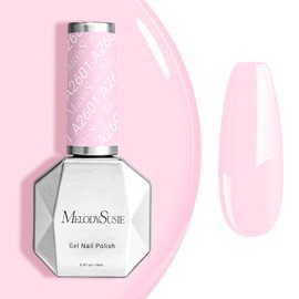 MelodySusie 15ML Milky Pink Gel Nail Polish, Nails Soak Off UV LED Creamy Pink Gel Polish Gift for Women Nail Art Manicure Salon DIY Nail Design Decoration at Home-A2601