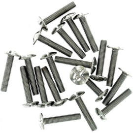 M5 (5mm x 12mm) Slot Mushroom Machine Screw (Bolt) (Crossed) - Stainless Steel (A2) (Pack of 20)