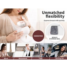 Portable Wearable Electric Breast Pumps : Quiet & Powerful Motor, Wireless, with 3 Adjustable Modes