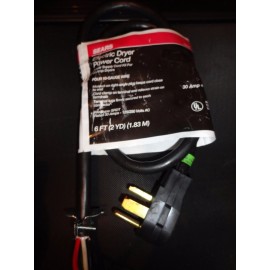 Sears New Sears Electric Dryer Power Cord 30Amp 4 wire 6Feet - 95240