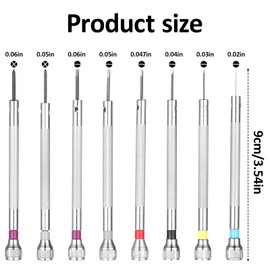 Micro Precision Jewelry Screwdriver Set, 8 Pieces Precision Screwdriver, 0.6-1.6 mm Watch Repair Screwdriver Set, Micro Screwdriver Set for Eyeglasses Repair, Jewelry Work, Electronics Repair