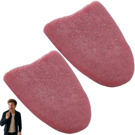Tiosen 2Pcs Realistic Fake Tongue Magic Trick Props, Halloween Magician Fashion Accessories, Prank Kit April Fools' Day