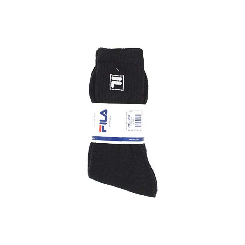 FILA Tennis Socks Pack of 3 Black Size 35-38, black