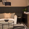 MiniSun | Medium Modern Navy Blue Fabric Drum Light Shade