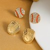 Golf Earrings Studs for Women Rhinestone Sports Earring Sets Tennis
