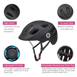 XJD Toddler Helmet Kids Bike Helmet Baby Multi-Sport Adjustable Skateboard Helmet for Kids Boys Girls Infant Helmet Lightweight Scooter Helmet for Child 1-5 Years Old, Black XS