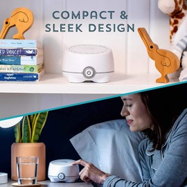 Yogasleep Whish White Noise Sound Machine 16 Natural Nature & Soothing Sounds with Volume Control Travel, Office Privacy, Sleep Therapy, Concentration For Adults & Baby