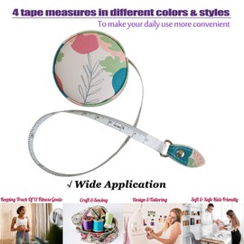 Tape Measure for Body Measuring Fabric Sewing Tailor Ruler Flexible Soft Pocket Small Mini Body Measurement Cloth Measuring Tape 60 Inch Premium Leather Retractable Tape Measure