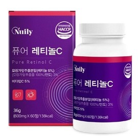 퓨어 레티놀C 모랑가잎추출분말 비타민C 식물성레티놀 판토텐산칼슘 저분자어린콜라겐 60정 Pure Retinol C Moringa Leaf Extract Powder Vitamin C Plant-Based Retinol Calcium Pantothenate Low Molecular Young Collagen 60 Tablets