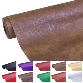 HGUAN Tela de piel sintética de color café cálido, suave, de color liso, 30 x 135 cm, para manualidades hechas a mano, aretes de piel, proyectos de co