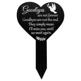 Thyonta Garden Potting Love Memorial Stake Black Butterfly Lawn Decorative Plaque Suitable for Marking Outdoor Patio Lawn Decoration