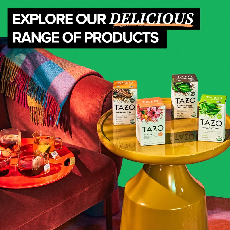 TAZO Tea Bags, Regenerative Organic: Refresh Mint Herbal Tea, &