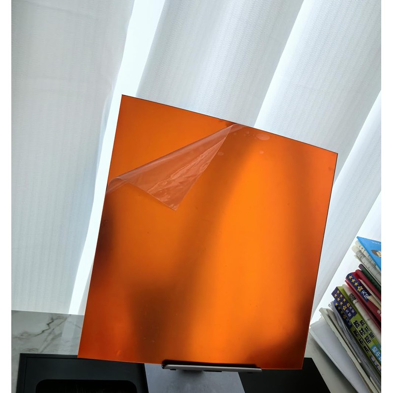 Set of 2 Orange Acrylic Sheet,Orange Mirror Acrylic Plexiglass Plastic