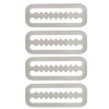 4pcs Weight Belt Retainer Stainless Steel Serrated Slide Keeper Diving
