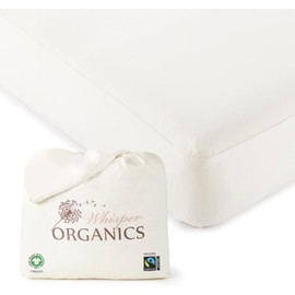 Organic Waterproof Mattress Protector Full Size - 100% Waterproof Mattress Pad with Quiet & Breathable Triple Layer Protection - Fairtrade & GOTS Certified Durable Machine Washable Design (Full)