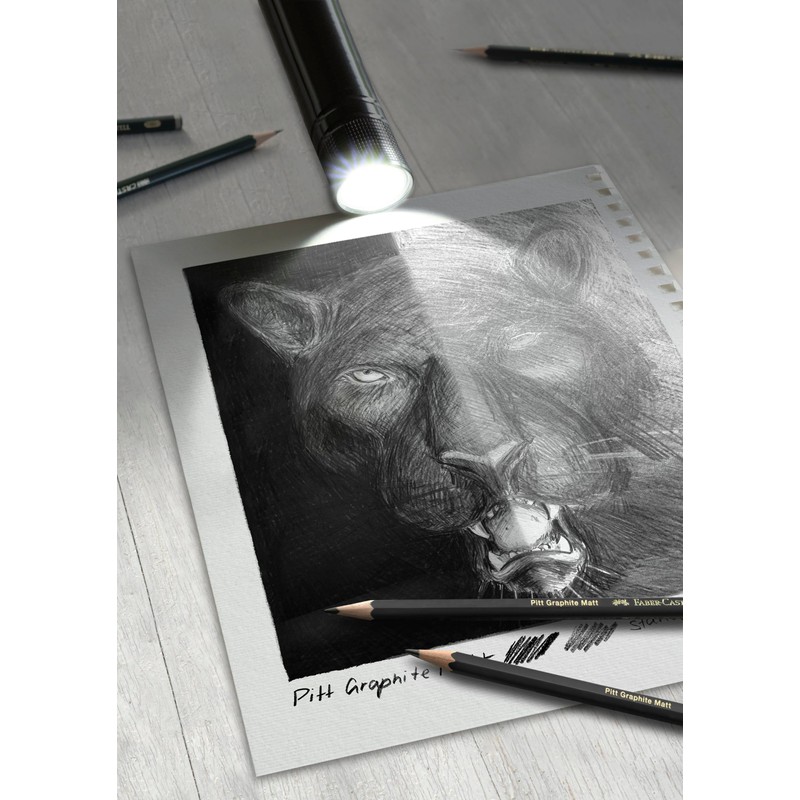 Faber-Castell 3 unidades Pitt Graphite Matte Tin - 10B, 12B,
