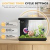 EVIEUN 2.2 Gallon Small Fish Tank, Betta Fish Aquariums Black