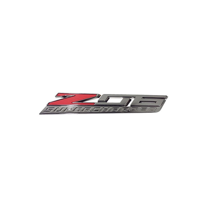 C7 Corvette 2015+ GM Chrome Z06 Supercharged Fender Badges -