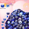 100Pcs Large Hole Beads Spacer Beads Dark Blue Assorted European