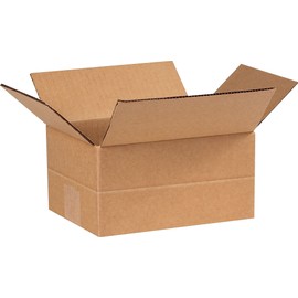 The Packaging Wholesalers 8 x 6 x 4 Multi-Depth 2-Inch Shipping Boxes, 25-Count (BS080604MD)