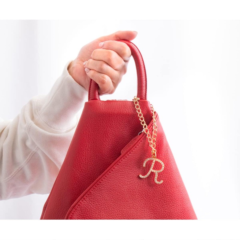 HIGH FIVE Alphabet Charm Chain Bag Charm Bling Stone Stylish,
