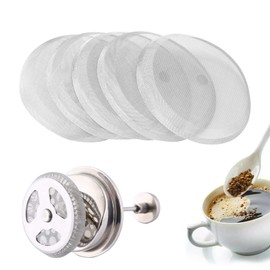 French Press Replacement Filter Strainer, French Press Strainer, French Press Strainer for Coffee Press, French Press Filter, Reusable Coffee Filter, 304 Stainless Steel Mesh for French Press Coffee