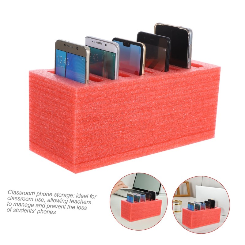 TEHAUX 10grids Cell Phone Storage Organizer Box Slot Desktop for