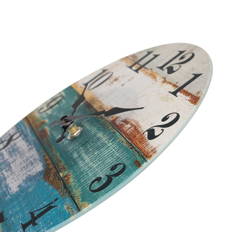 Horizent Indoor Outdoor Glass Clocks Waterproof Rustic Coastal Country Wall