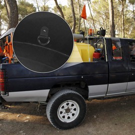 MACHSWON 20pcs D Shaped Tension Rings Tow Hooks for Car Truck Trailer Cargo RV Boat Tie Down Anchors Lashing Rings Black