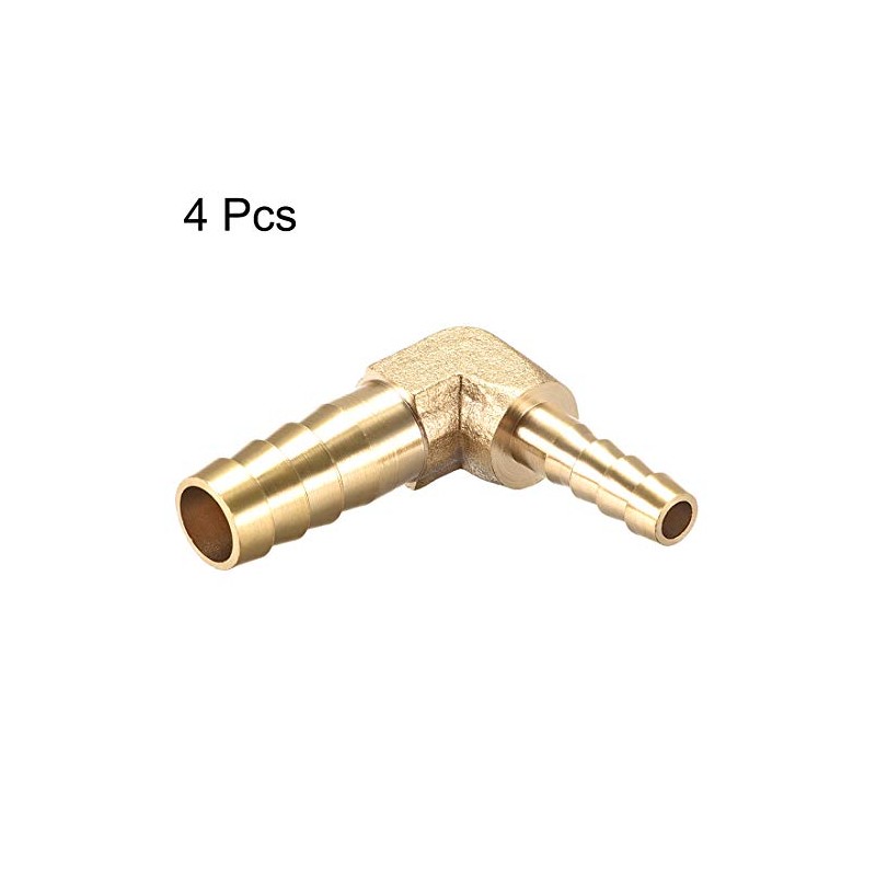 sourcing map Hose Adaptor Brass 90 Degrees 10 mm to
