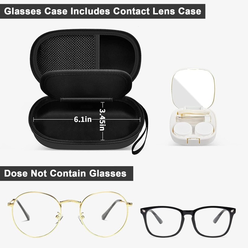 GWCASE Portable 2 in 1 Contact Lens Case and Glasses