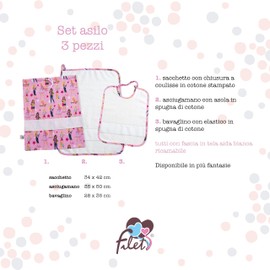 Filet Nursery Set, Cotton, White Sponge, T.U, 3