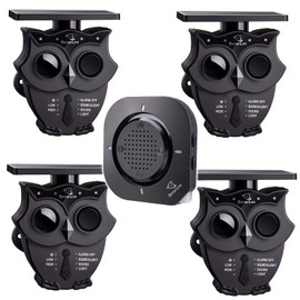 1/2 Mile Long Range Solar Wireless Driveway Alarm System IP65 Weatherproof Outdoor Motion Detectors&Sensor 120dB Siren Sound Light Security Alert System Monitor&Protect Outdoor/Indoor Property(1R4S)