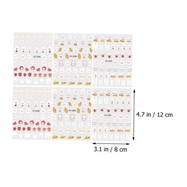 Healeved 30sheets Bunny Nail Stickers Cute Nail Decals of Adorable Designs for Women and Girls