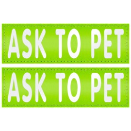 IronSeals Set of 2 Reflective Dog Vest Harness Patches, Removable Emotional Support Patches with Reflective Printed Letters for Emotional Support Therapy Dog Vest Harness Collar or Leash