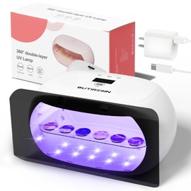 ButiResin UV Light Professional 60W 56-LED UV Resin Curing Lamp - 360° Dual-Side UV Light with 60s/180s/300s Adjustable Timer for Resin Curing,Resin Molds,DIY Craft Decor