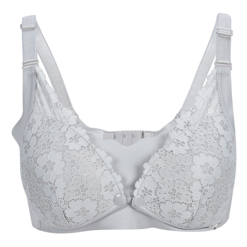 Women's Breastfeeding Bra Soft Lace Front Closure Thin Comfy Seamless