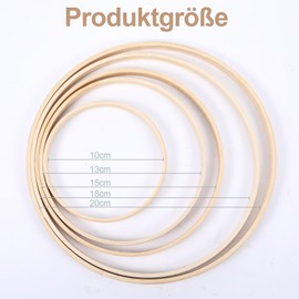 Pack of 15 Wooden Rings for Crafts Dream Catcher Rings Decorative Rings for Hanging Rings Wedding 1 Wooden Ring for DIY Dream Catcher Flower Ring and Wedding Hanging