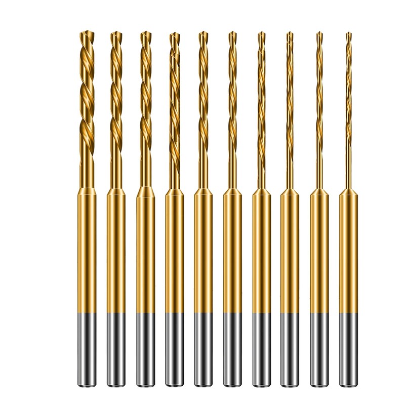 10Pcs Mini Twist Drill Bit Set, 0.6mm-2.2mm Micro Engraving Drill