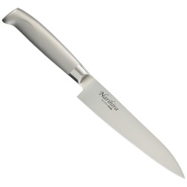 富士カトラリー ペティナイフ 150mm モリブデン特殊鋼 両刃 皮むき・飾り切・小細工などに適した小型万能庖丁 食洗器OK Narihira #5000 オールステンレス庖丁 FC-60
